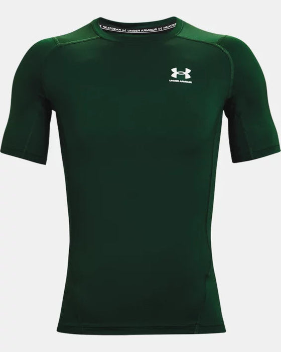 Under Armour Men's HeatGear® Short Sleeve Shirt: 1361518 Apparel Under Armour Forest Green Small 