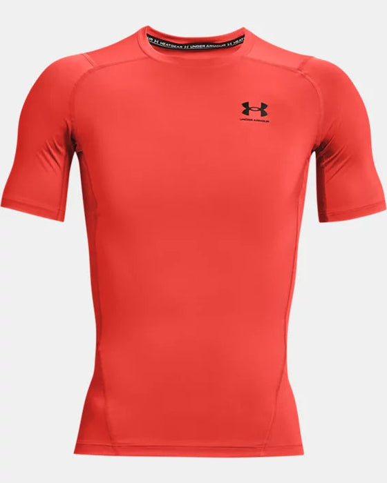 Under Armour Men's HeatGear® Short Sleeve Shirt: 1361518 Apparel Under Armour Orange Small 
