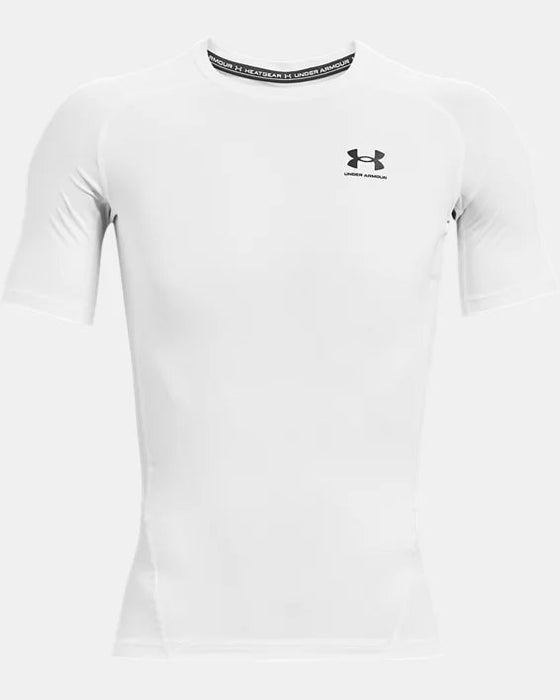Under Armour Men's HeatGear® Short Sleeve Shirt: 1361518 Apparel Under Armour White Small 