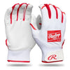 Rawlings Clout Adult Baseball Batting Gloves: CL25BG Equipment Rawlings Small White/Scarlet 