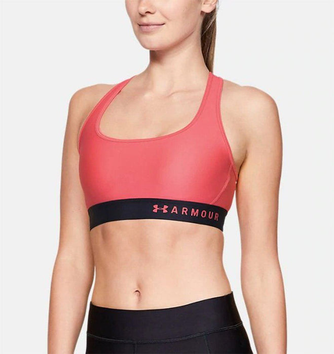 UNDER ARMOUR Womens Training Heat Gear Armour Medium Support Crossback Sports  Bra - Bright Pink
