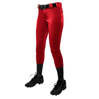 Champro- Girls/Womens Fastpitch Pants- White/Red stripe – Iconic
