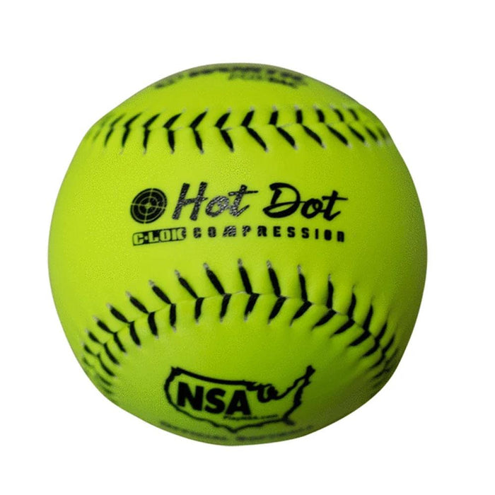 Worth Hot Dot NSA .52 275 11 Inch Slowpitch Softball (Dozen): NO11SY Balls Worth 