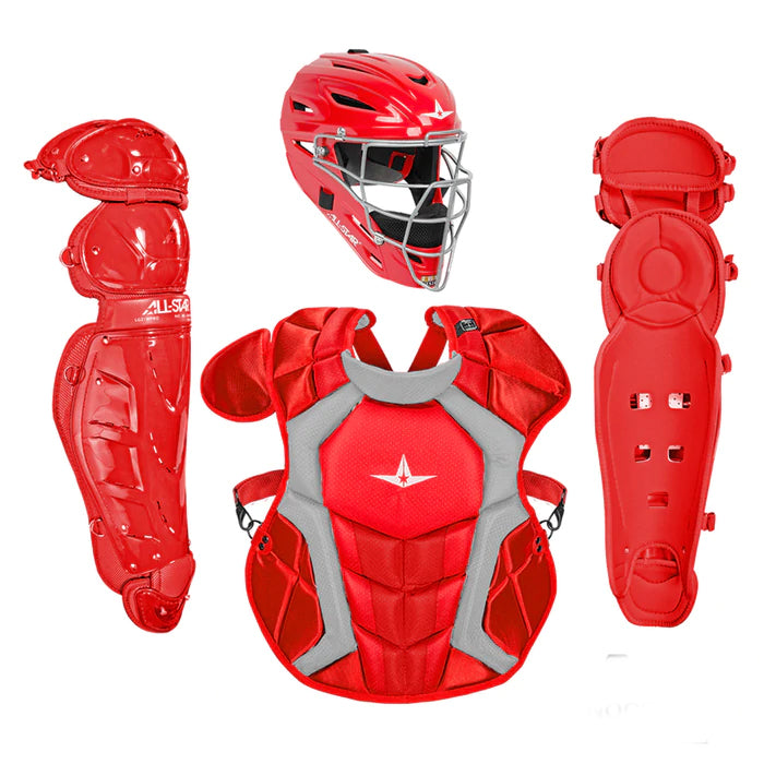 All Star Adult Classic Pro Catcher's Set Scarlet